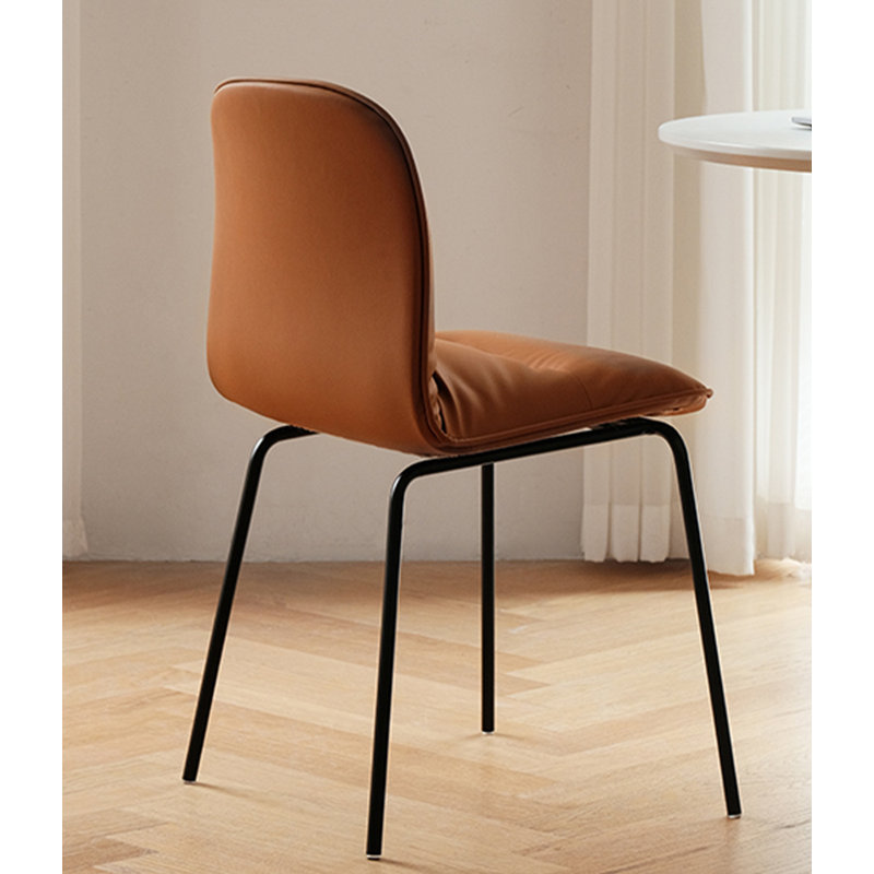 Chaise en cuir Nordic, Orange