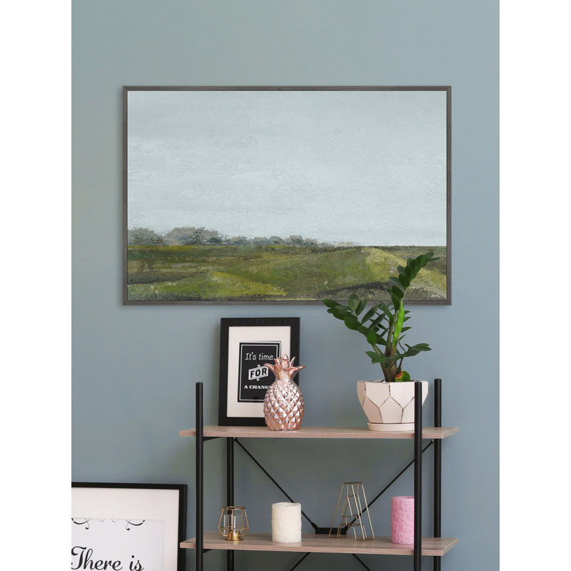 Go To The Hills by Parvez Taj - Floater Frame Painting on Canvas, 30cm H x 45cm W x 3.81cm D