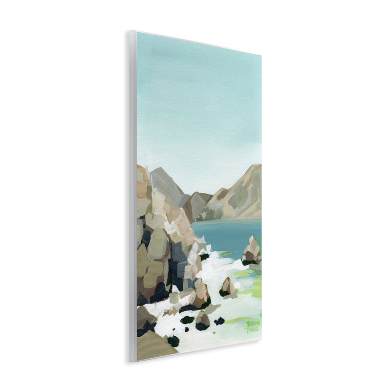 Plaque murale Expressionist Rocky Coast, design par Brook Page, H 15 po x l 10 po
