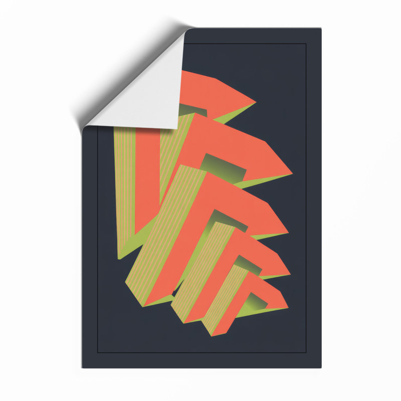 Ascending Arrows Geometric - Framed Print, Unframed, A3 - 42.0 x 29.7 cm