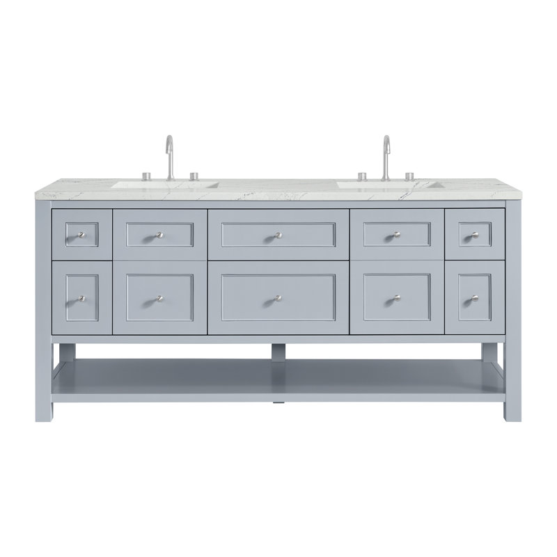 Breckenridge 72'' W Double Vanity, Serenity Blue, Ethereal Noctis
