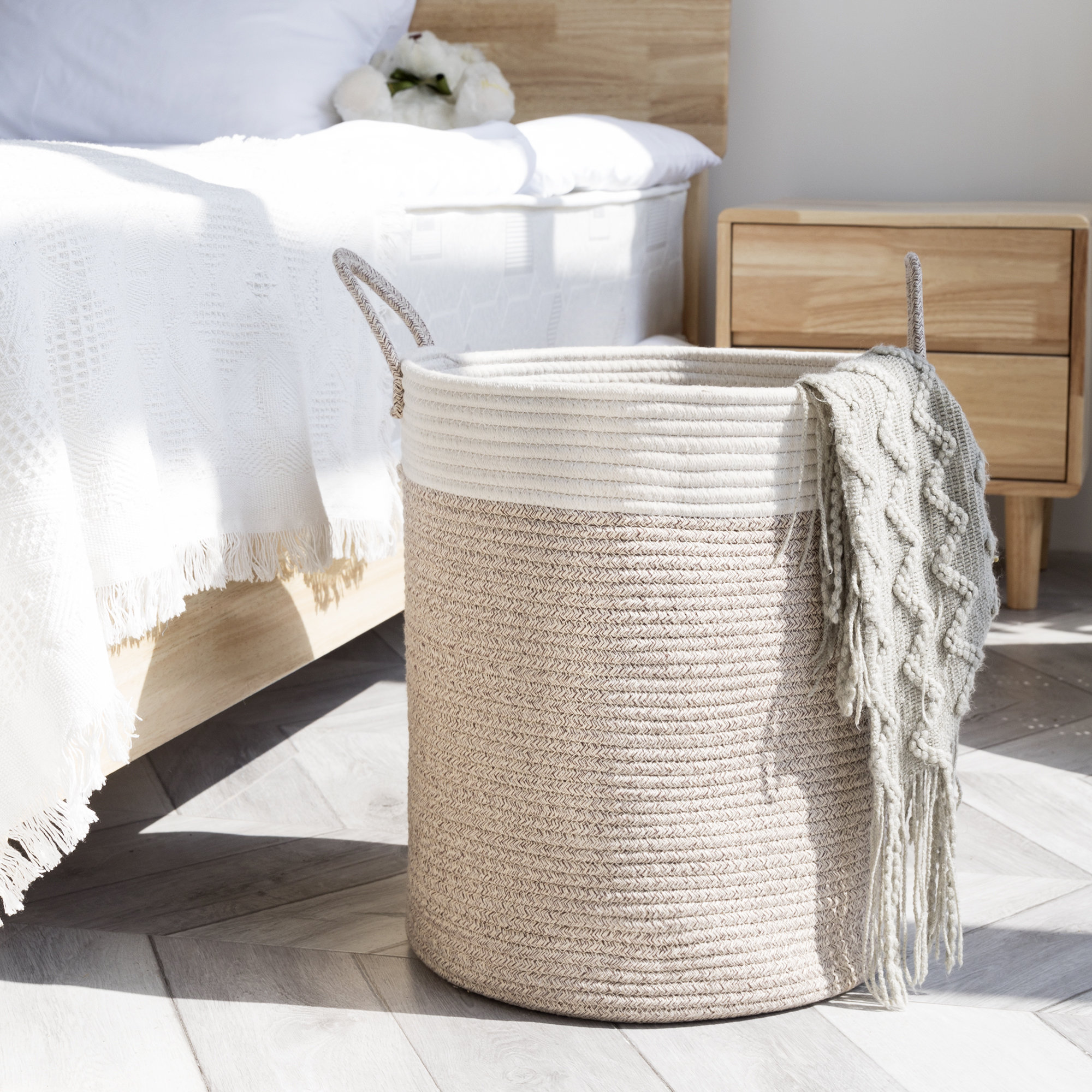 Dovecove Althoff Rope Storage Fabric Basket & Reviews | Wayfair
