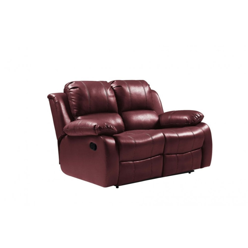 Arberie Top Grain Leather Reclining Sofa, Manual, Leather Match, Tan