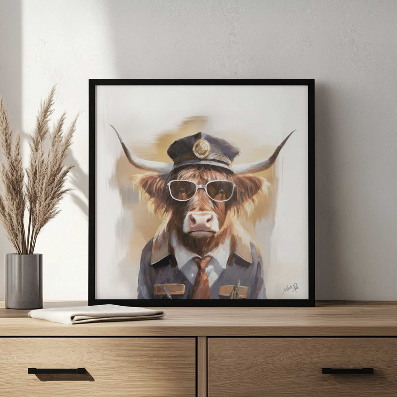 Highland Security by Marla Rae Art Print, Argent, L 20 po x H 20 po, Impression encadrée