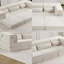 Canapé-lit modulaire Amberglow Mahjong 3 places avec mousse à mémoire de forme, canapé-lit de sol convertible avec tissu polaire circulaire, sans ossature, avec 3 coussins de salon, aucun assemblage requis-1578674183-1578674180-1578674177