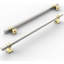 Paquet de 10 poignées d'armoire en nickel satiné et doré brossé, poignées de tiroir centrales de 10 pouces (254 mm), quincaillerie d'armoire de cuisine et de salle de bain, poignées de commode avec finition durable-116038917-116038930-116038926