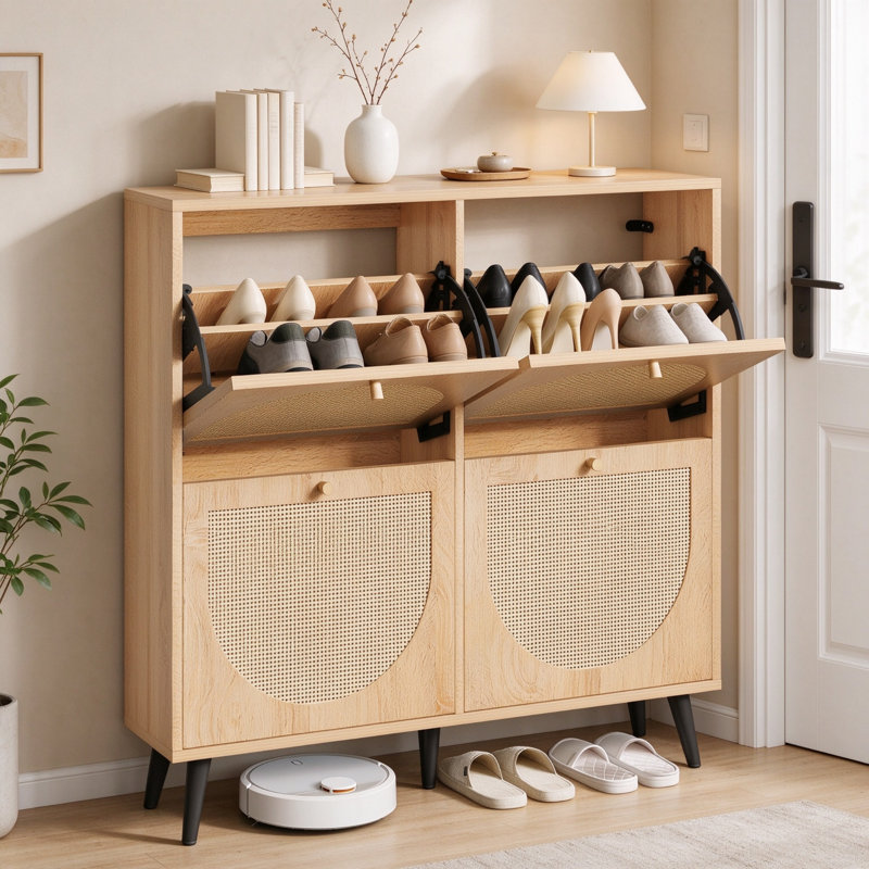 24 Pair Shoe Storage Cabinet