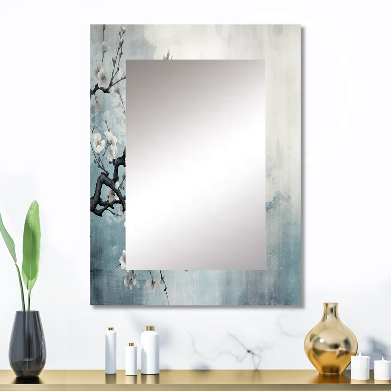 Asian Art Sumi Bird Serenity, 32 po x 24 po