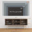 Buffet avec portes coulissantes, crédence Mid-Century moderne avec 2 portes tambour, armoire de rangement minimaliste pour le salon, console média avec rangement, noir noyer