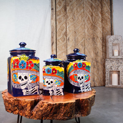 96 Lb. Ceramic Treat Jar With Pop Up Lid