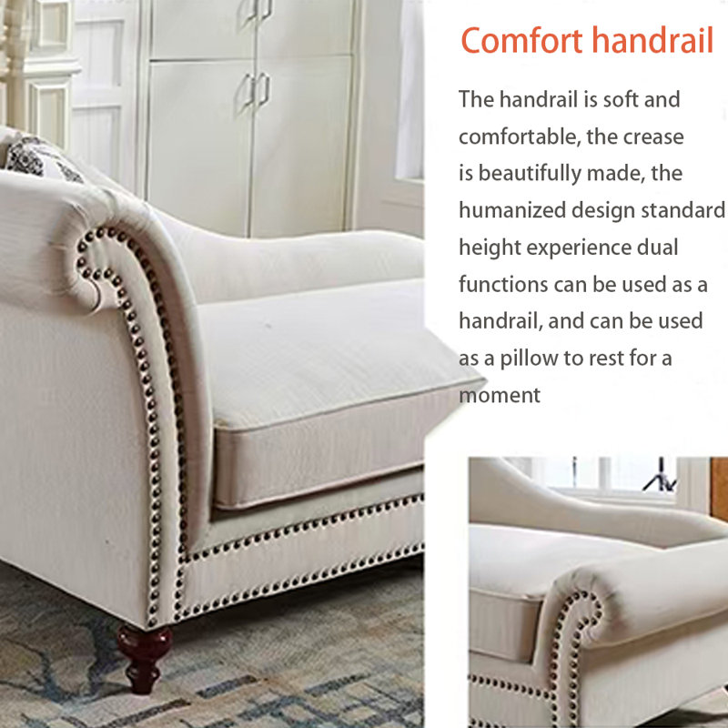 Fauteuil inclinable léger en flanelle de luxe, Orienté à gauche (vu de face), Beige