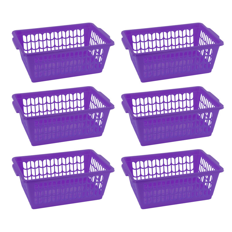 Ensemble de petits paniers en plastique, Mauve