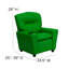 Contemporary Kids Recliner with Cup Holder-1550057891