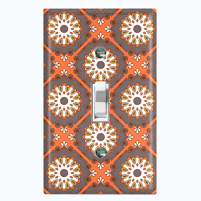 Patterned 1 - Gang Toggle Light Switch Standard Wall Plate