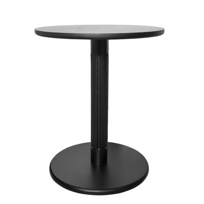 Table d'appoint compacte ronde en bois massif avec piédestal cannelé, table d'appoint moderne de 15,7 pouces pour petits espaces et salons en chêne doré