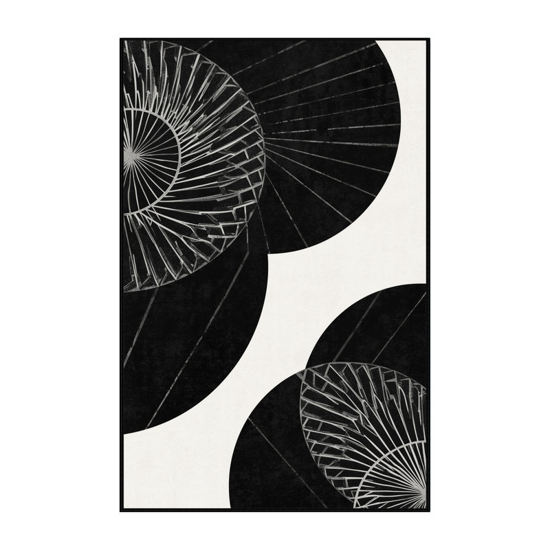 Tapis géométrique lavable à la machine Pavla, 6 X 9