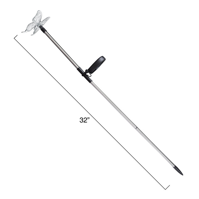 Silver Solar Powered Integrated LED Metal Pathway Light Pack