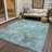 Machine Washable Indoor/Outdoor Xhevrie Teal Rug-1771687319