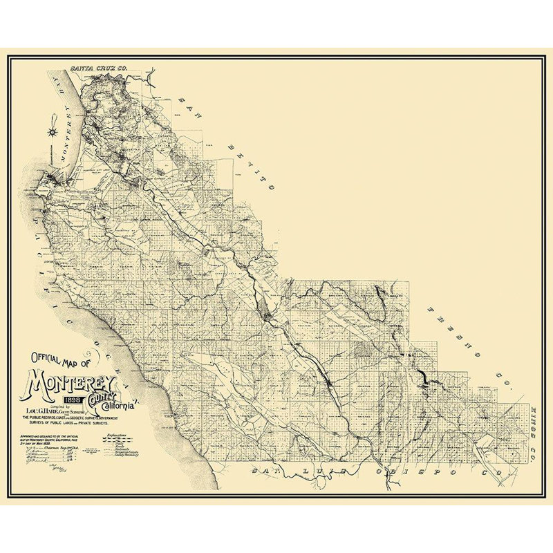 Art sur toile tendue Trent Austin Design® Walkup Gallery: Monterey California - Walkup 1898