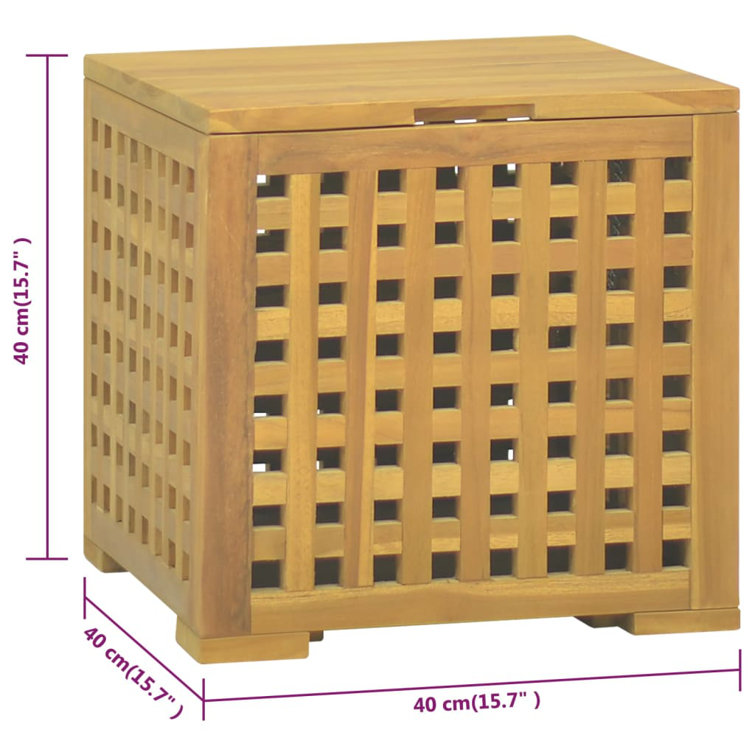 VidaXL Rope Box Solid Wood Teak | Wayfair