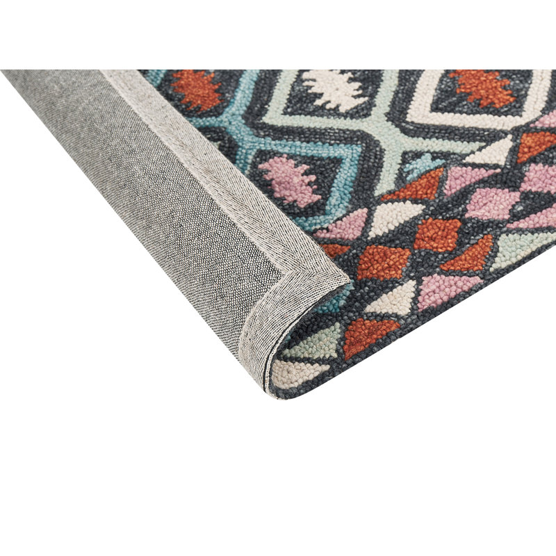 Scaggsville Geometric Wool Hand Woven Area Rug, Square 200 x 200cm