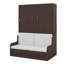Grand lit escamotable mural avec coussin, cadre en bois convertible et canapé-1671983608