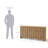 63'' W Wood Sideboard with Vertical Slatted Doors and Curved Sides