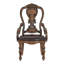 Ensemble de fauteuils de salle à manger avec siège rembourré en similicuir 2 pièces