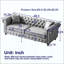 Canapé 3 places avec boutons et 2 coussins-84099982-199395332