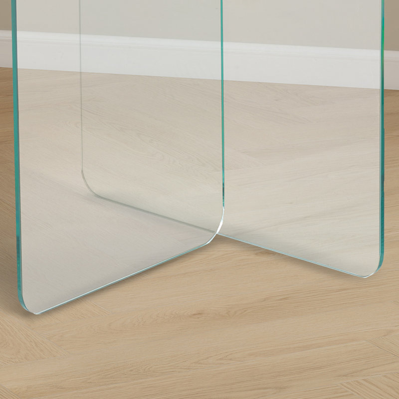 Glass Side Table Small Endtable, Transparent