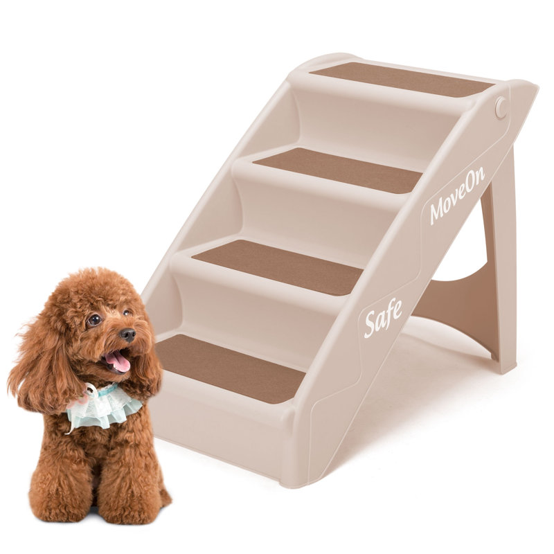 Escalier pliable pour lit de chien, Beige
