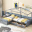 Lit plateforme simple à 3 tiroirs dans la chambre à coucher de taille essentielle avec rangement solide et confortable-1254778869
