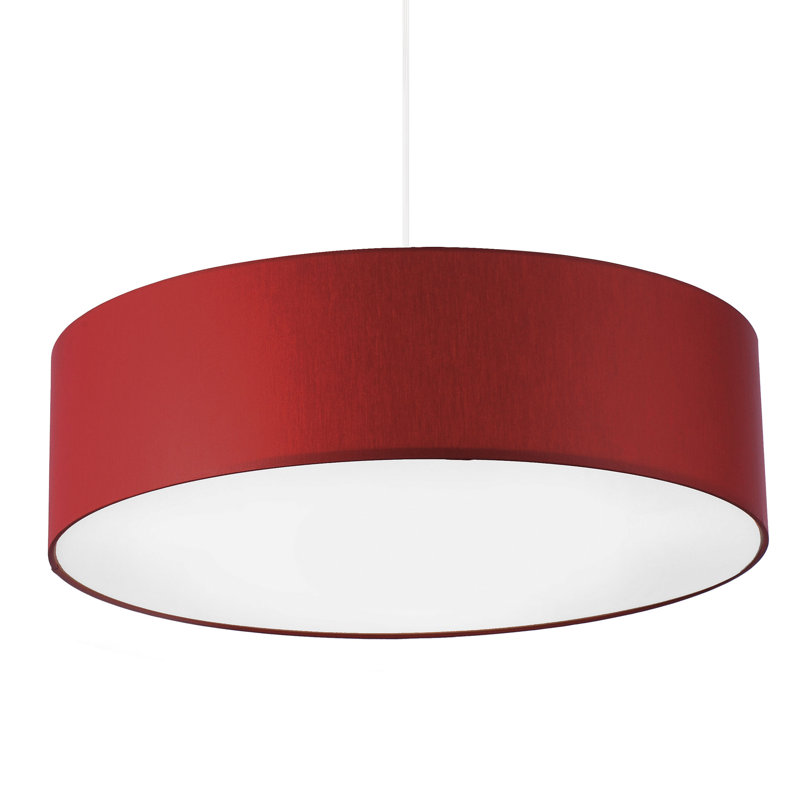 3 - Light Drum Pendant, Red, 120cm H x 60cm diameter