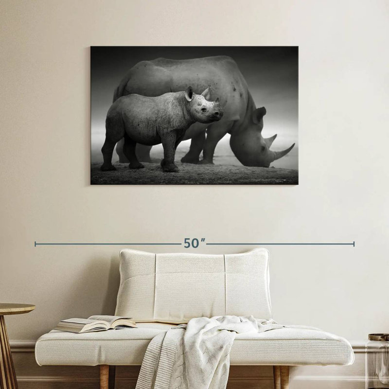 Rhinocéros d'Etosha Park, H 26 po x l 39 po
