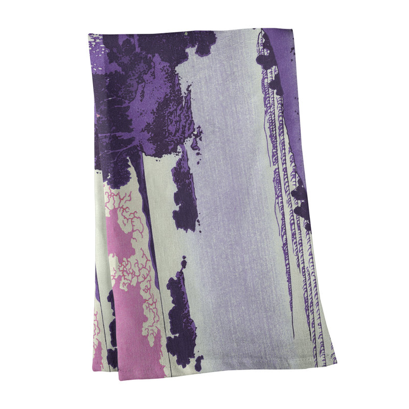 Hague Tea Towel Kitchen Towel, Poly Twill, Purple/Pink
