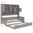 Wooden Daybed With Twin Size Trundle, And All-In-One Cabinet And Shelf-958096289-958096291