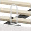 Structure de lit Boucle avec tête de lit à hauteur réglable, lit plateforme moderne avec tête de lit courbée, lit plateforme élégant en tissu à profil bas Boucle, aucun sommier requis, assemblage facile, blanc-1068568462