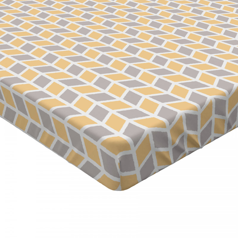 Microfiber Geometric Fitted Sheet, Full Fitted Sheet