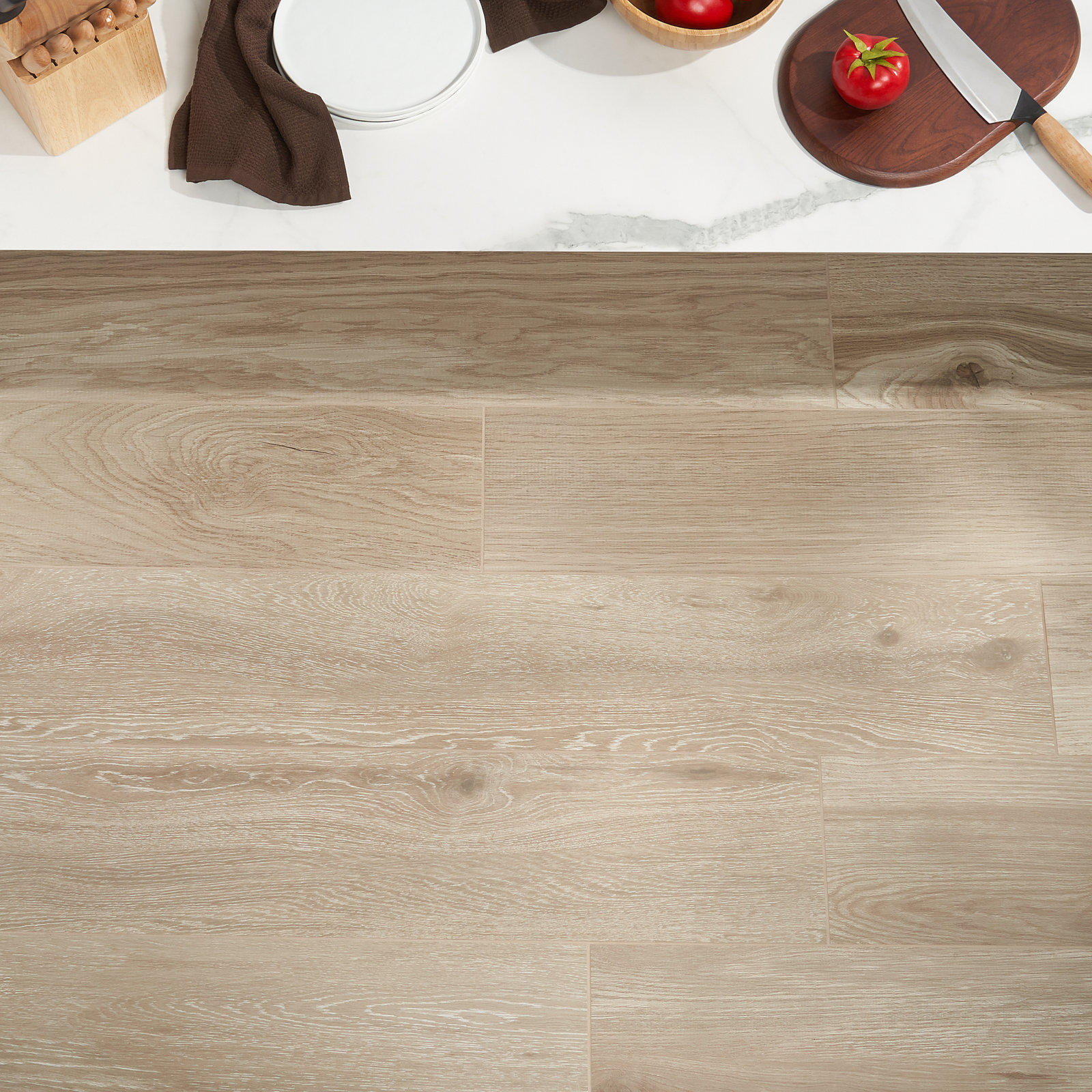Magnolia 8" x 47" Porcelain Wood Look Wall & Floor Tile (15.49 Sq. Ft. / Case), Almond