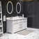 Derby 72" Carrara White Marble Countertop Bath Vanity with Faucet and Mirror