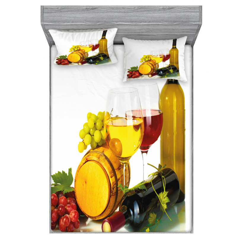 Microfiber Sheet Set, Queen Sheet Set with Fitted Sheet