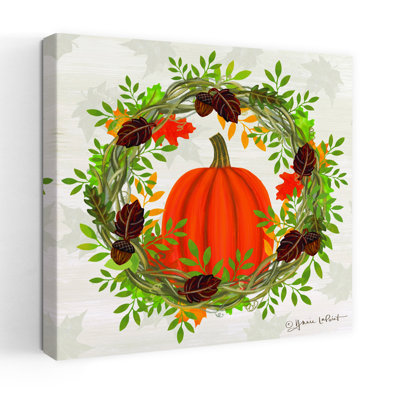 Couronne de citrouille contemporaine avec art de couronne d'automne