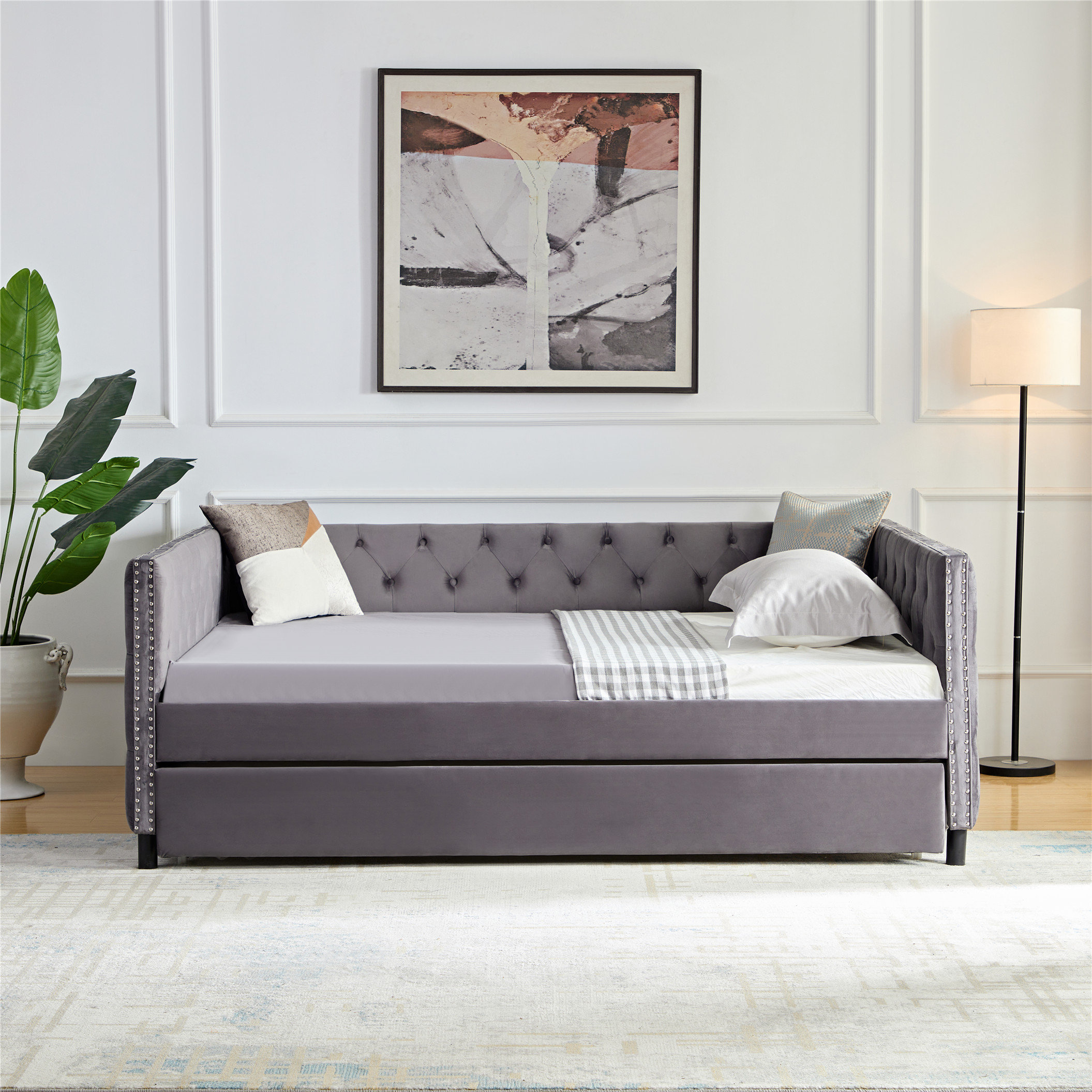 Lark Manor™ Versatile Sofa Bed with Stylish Detailing for Home Comfort ...