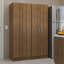 Armoire de rangement pour cuisine Madesa 4 portes 8 tablettes utilitaires L 47 po Unité de rangement en bois pour la cuisine 6 tablettes réglables anti-basculement - rustique-640619489