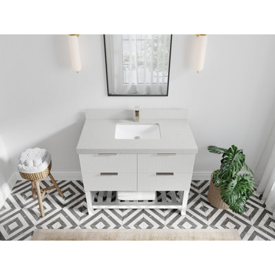 Meuble-lavabo simple avec plateau Catalina 42