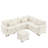 Beige 97 Inch L-Shaped Chenille Sectional With Storage And 7 Seat Options Seats, , For Home Living