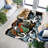 Soft Non Woven Printed Rug with Elegant Floral and Leaf Pattern for Indoor Spaces and Home Decor-125600382