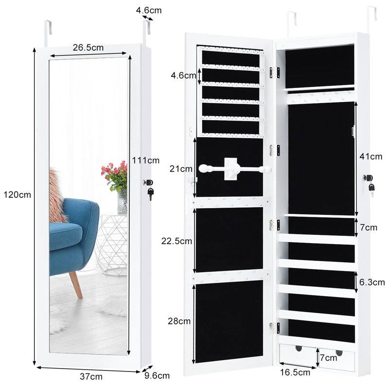 Daiyon Over-the-Door Jewelry Armoire
