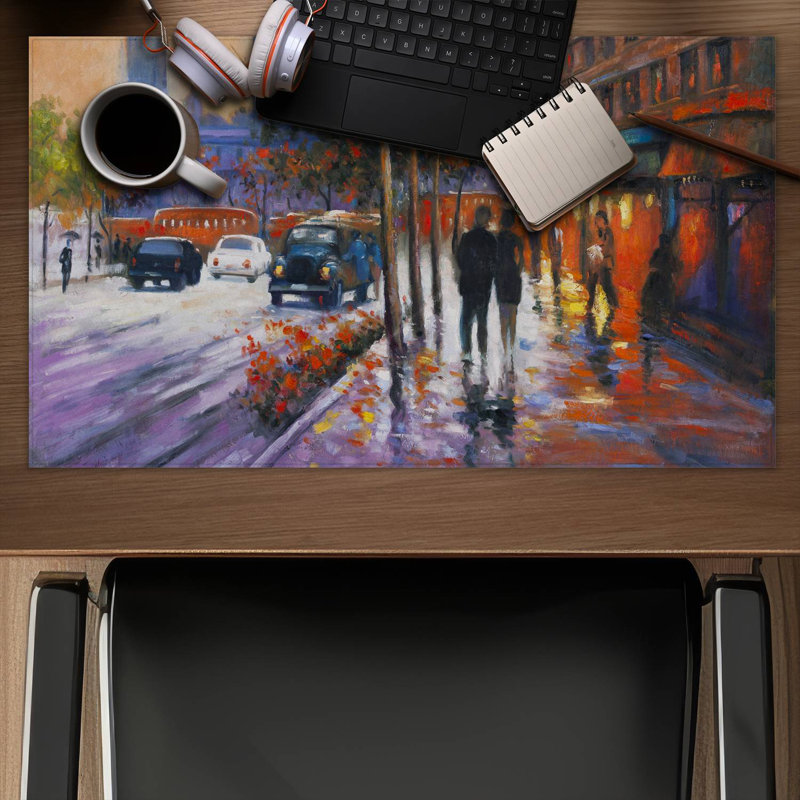 City by fall - 14.00"x24.25" Desk mat