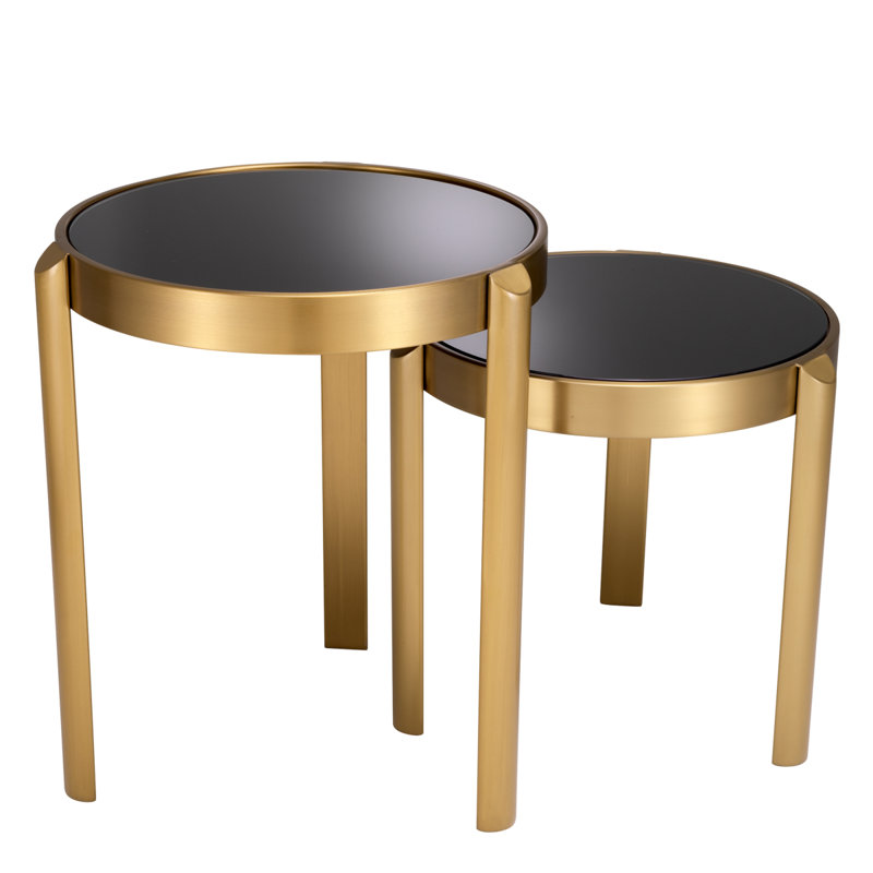 Buena Glass Nesting End Table